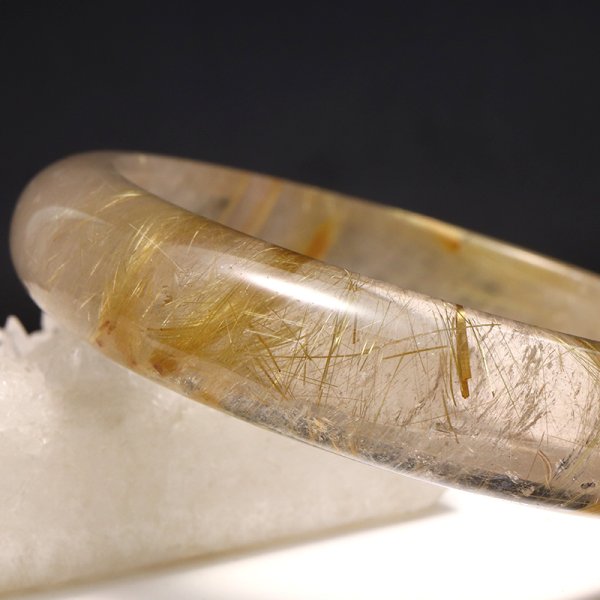 画像3: 【一点物】クローズドバングル　ルチルクォーツ＜ブラジル産＞　幅　約13.5mm　ケース付き　品番：19385 (3)