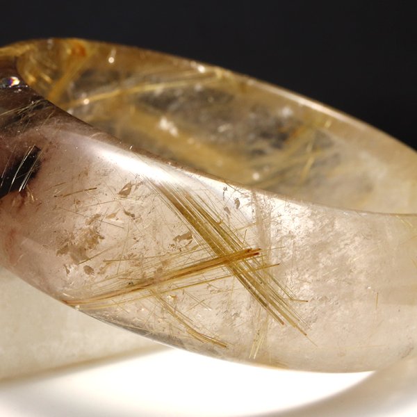 画像3: 【一点物】クローズドバングル　ルチルクォーツ＜ブラジル産＞　幅　約21mm　ケース付き　品番：19383 (3)