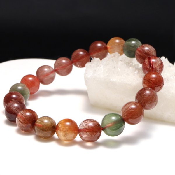 画像5: ブレス　福禄寿ルチル＜ブラジル産＞　丸　約8.5mm　品番：19407 (5)