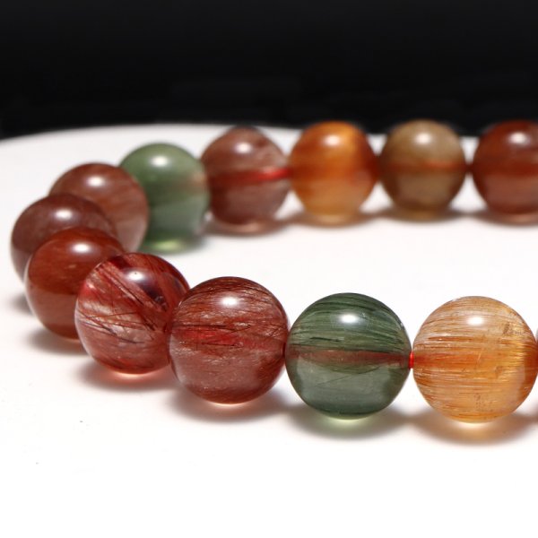 画像3: ブレス　福禄寿ルチル＜ブラジル産＞　丸　約8.5mm　品番：19407 (3)