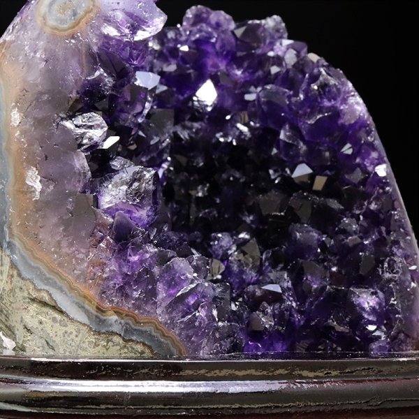 画像3: 【一点物】クラスター　アメジスト　ウルグアイ産　台付き　品番：19423 (3)