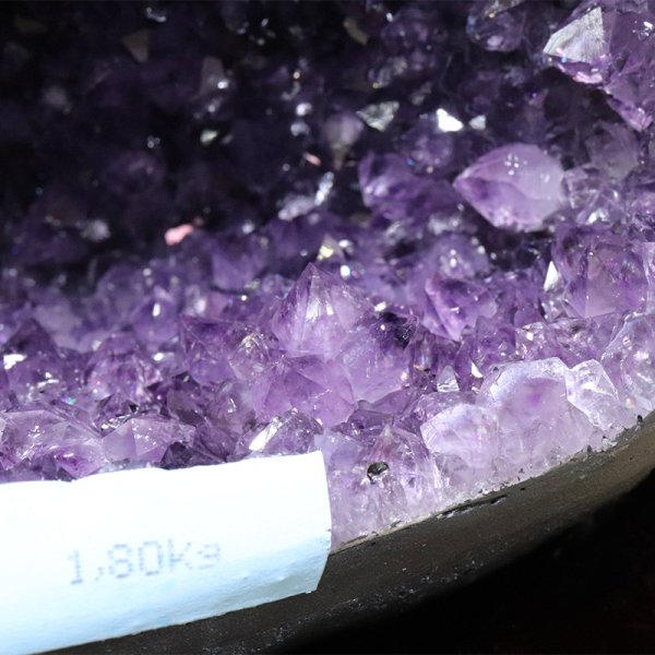 画像2: 【一点物】ドーム　アメジスト　ブラジル産　台付き　品番：19445 (2)