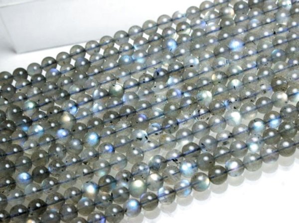 画像3: 連　高品質シラー　ラブラドライト 　丸　7mm　　品番： 11104 (3)