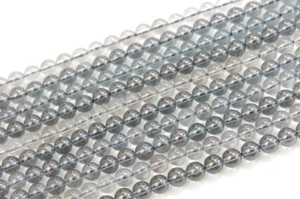 画像2: 連　シルバーオーラ　 丸　 8mm　　　　品番： 3810 (2)