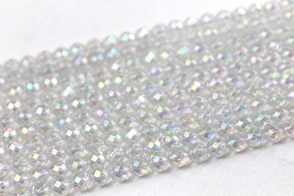 画像2: 連 レインボーオーラ カット  4mm    品番: 3819 (2)