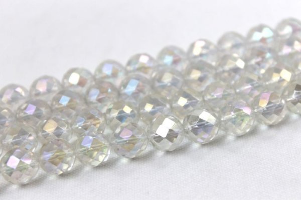 画像2: 【売切50%OFF(表示価格が割引後の金額)】連 レインボーオーラ カット  8mm    ※割引クーポン・ポイント付与対象外 品番: 3821 (2)