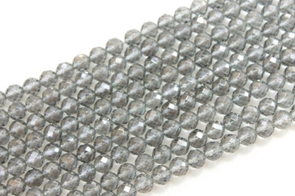 画像2: 連 シルバーオーラ カット  4mm    品番: 5777 (2)
