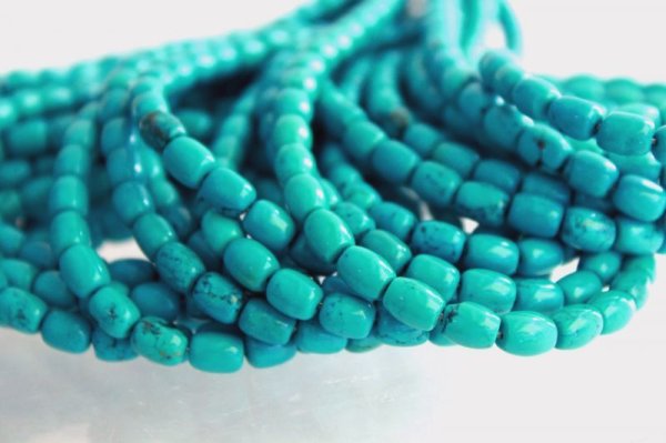 画像4: 連　ターコイズ　たる型　6mm×8mm　　※ポイント対象外　品番： 9779 (4)