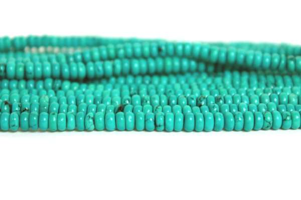 画像3: 連　ターコイズ　ソロバン　3mm×6mm　　※ポイント対象外　品番： 9922 (3)