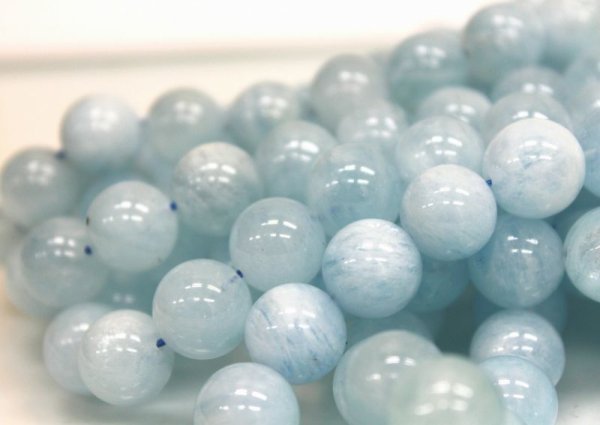 画像3: 連 アクアマリン 丸 12mm  品番: 4633 (3)