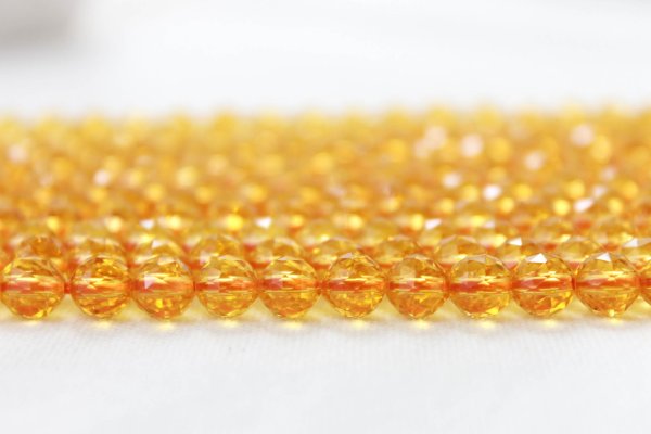 画像3: 【売切50%OFF(表示価格が割引後の金額)】連 合成シトリン スターカット 6mm    ※割引クーポン・ポイント付与対象外 品番: 4407 (3)