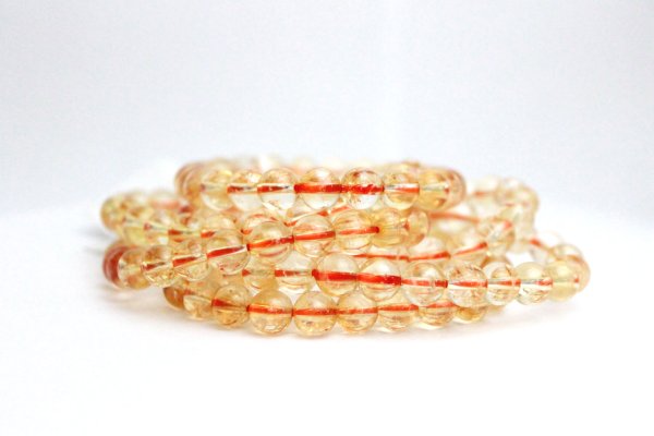 画像2: ブレス　シトリン　7.5mm　　品番： 6187 (2)