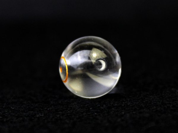画像2: 【オリジナル商品】カービング 占星術 太陽 水晶(金彫り) 12mm  品番: 10748 (2)