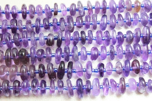 画像3: 連 　変形　平型　アメジスト　約10mm　不定形　品番：11760 (3)