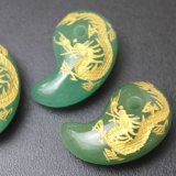勾玉 水晶 龍(金彫り) 3cm×1.8cm 品番： 79787978｜勾玉