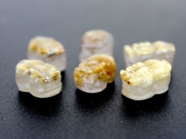 画像2: パーツ タイチンルチル ヒキュウ 穴あり 16*10mm  品番: 10349 (2)