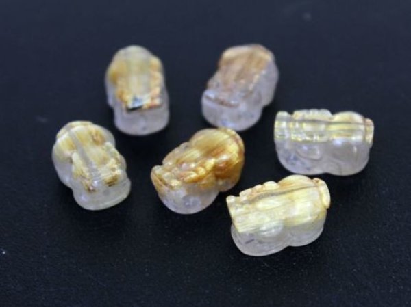 画像3: パーツ タイチンルチル ヒキュウ 穴あり 16*10mm  品番: 10349 (3)