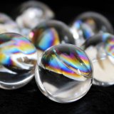 丸玉 彫り 観音菩薩 天然水晶 約30mm 品番： 74917491｜置物