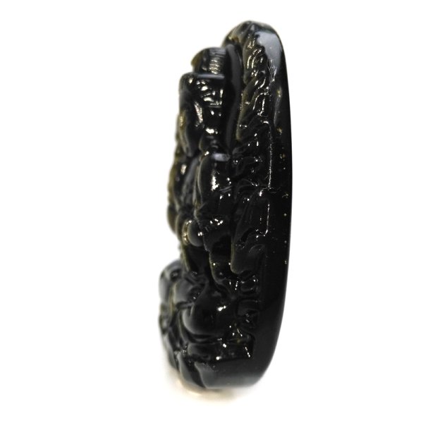 画像2: ペンダントトップ パーツ ゴールデンオブシディアン 勢至菩薩  品番: 8993 (2)