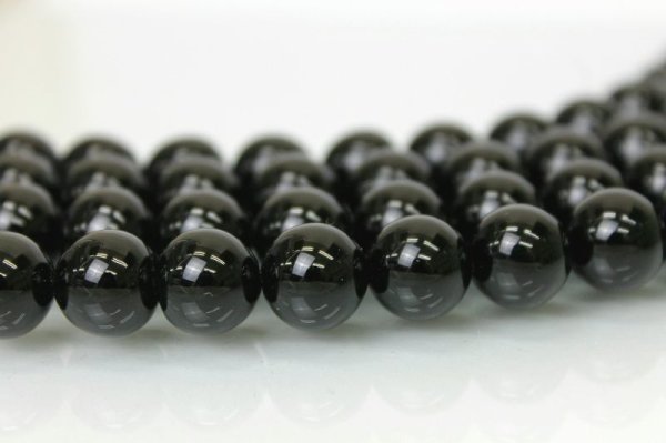 画像2: 連 オニキス  丸 18mm    品番: 3834 (2)