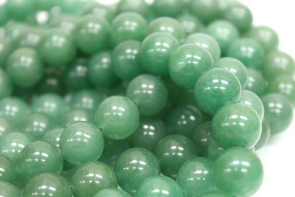 画像5: 連 アベンチュリン グリーン  丸 14mm 品番: 3708 (5)