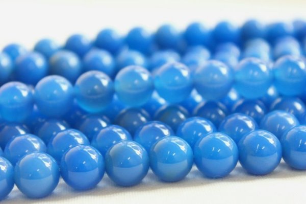 画像4: 連 ブルーアゲート  丸 12mm    品番: 4429 (4)