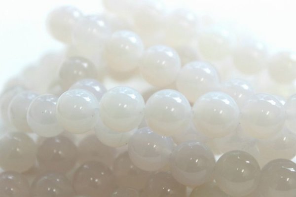 画像4: 連 ホワイトカルセドニー  丸 12mm    品番: 4488 (4)