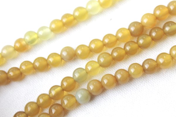 画像2: 【売切50%OFF(表示価格が割引後の金額)】連 イエローアゲート(薄)  丸  6mm    ※割引クーポン・ポイント付与対象外 品番: 3772 (2)