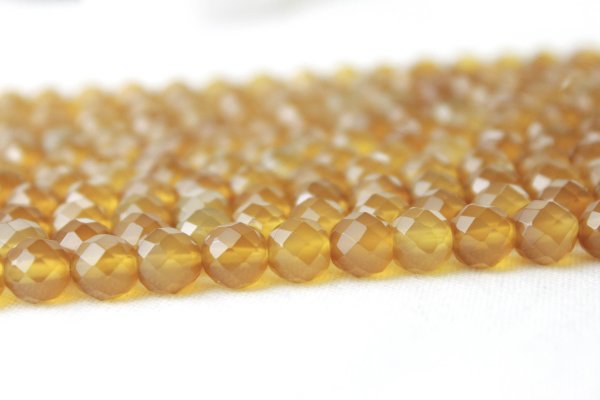 画像2: 【売切50%OFF(表示価格が割引後の金額)】連 イエローアゲート(濃) カット  8mm    ※割引クーポン・ポイント付与対象外 品番: 8248 (2)