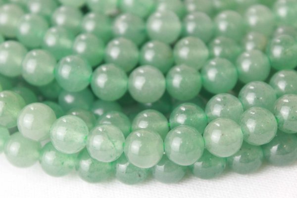 画像4: 連 アベンチュリン グリーン  丸  6mm 品番: 3704 (4)