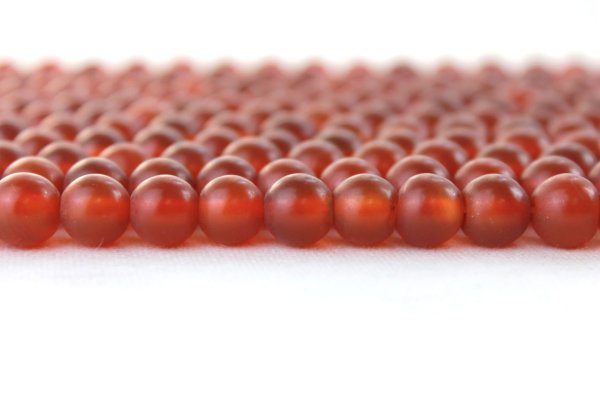画像3: 【売切50%OFF(表示価格が割引後の金額)】連 カーネリアン(つや消し)  丸  6mm    ※割引クーポン・ポイント付与対象外 品番: 3958 (3)