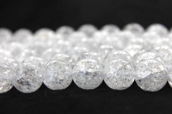 画像2: 連 クラック水晶  丸  4mm 品番: 3998 (2)