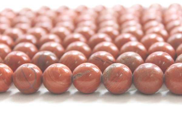 画像3: 連 レッドジャスパー  丸 12mm 品番: 4585 (3)