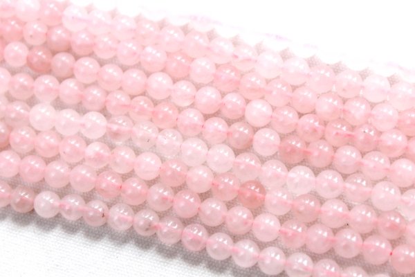 画像4: 連 ローズクォーツ  丸  2mm    品番: 4612 (4)