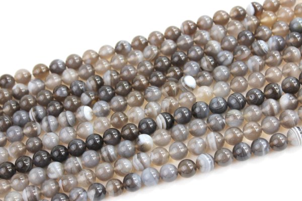 画像4: 連　ボツワナアゲートＡＡＡ　10ｍｍ　　品番： 7568 (4)