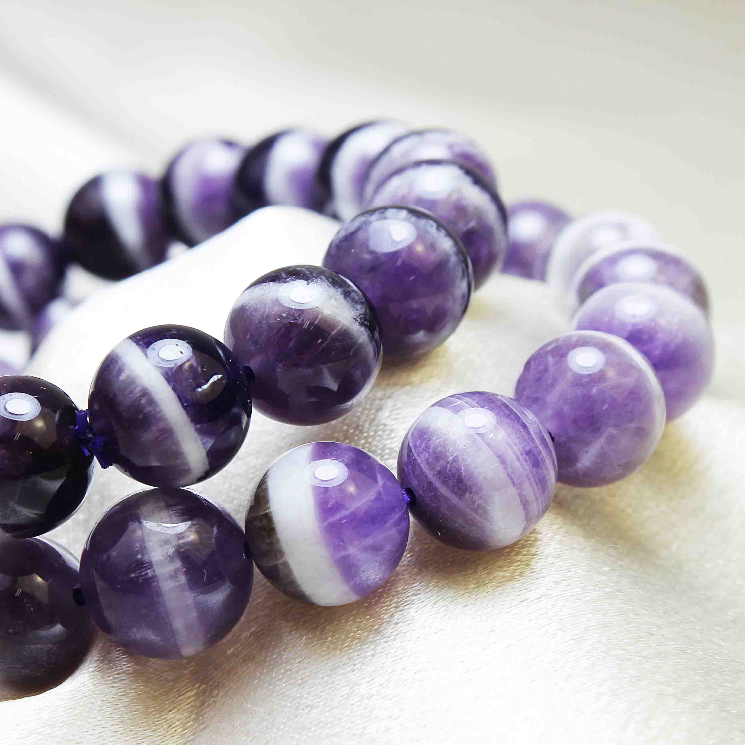 ブレスレット ブラジル産 線珠アメジスト 10mm 品番 天然石ブレスレット アメジスト ストーンクラブ